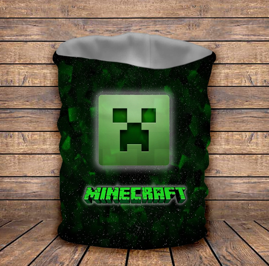 Баф з 3D принтом Майнкрафт Лого Космос ВСІ Розміри