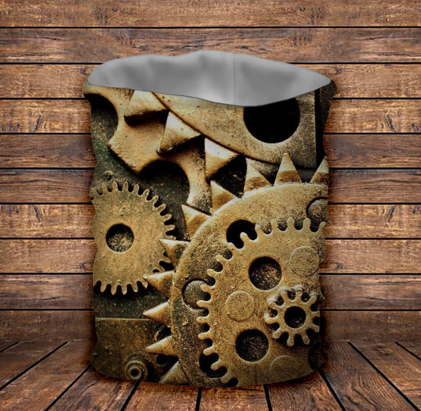 Баф з 3D принтом Стимпанк Латунь Механіка ВСІ Розміри