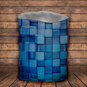 Баф з 3D принтом Блакитні кубики ВСІ Розміри