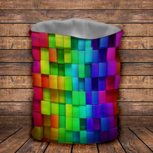 Баф з 3D принтом Кольорові кубики ВСІ Розміри