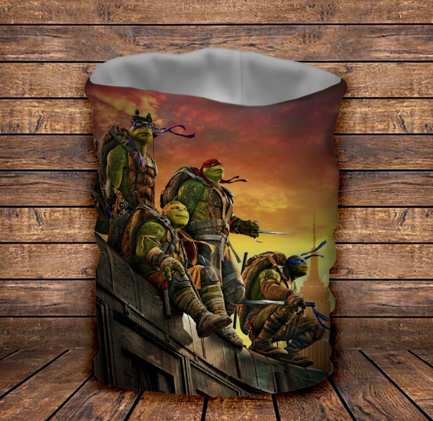 Баф з 3D принтом Черепашки ніндзя на даху ВСІ Розміри