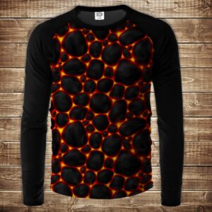 Лонгслив-реглан з 3D принтом- Магма ВСІ Розміри Преміум тканина
