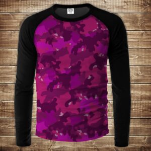 Лонгслив-реглан з 3D принтом- Pink camuflage ВСІ Розміри Преміум тканина
