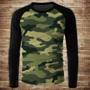 Лонгслив-реглан з 3D принтом- Camuflage classic ВСІ Розміри Преміум тканина