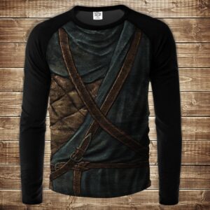 Лонгслив-реглан з 3D принтом- Skyrim. Armour The Elder Scrolls ВСІ Розміри Преміум тканина