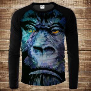 Лонгслив-реглан з 3D принтом- Горилла 2 ВСІ Розміри Преміум тканина