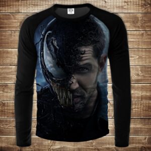 Лонгслив-реглан з 3D принтом-VENOM Tom Hardy ВСІ Розміри Преміум тканина