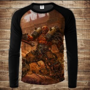 Лонгслив-реглан з 3D принтом- GARROSH WARCRAFT ВСІ Розміри Преміум тканина
