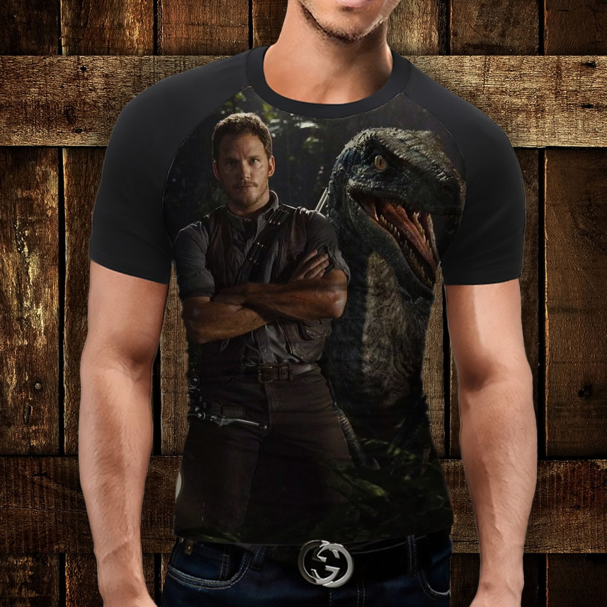 Футболка-реглан з 3D принтом JURASSIC WORLD 2 ВСІ Розміри Преміум тканина