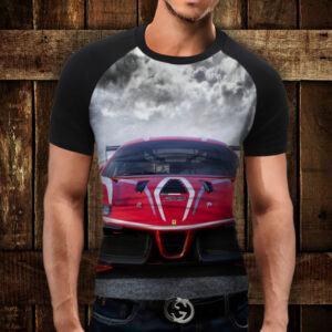 Футболка-реглан з 3D принтом Ferrari ВСІ Розміри Преміум тканина