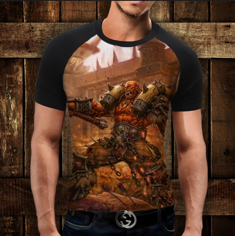 Футболка-реглан з 3D принтом GARROSH WARCRAFT ВСІ Розміри Преміум тканина