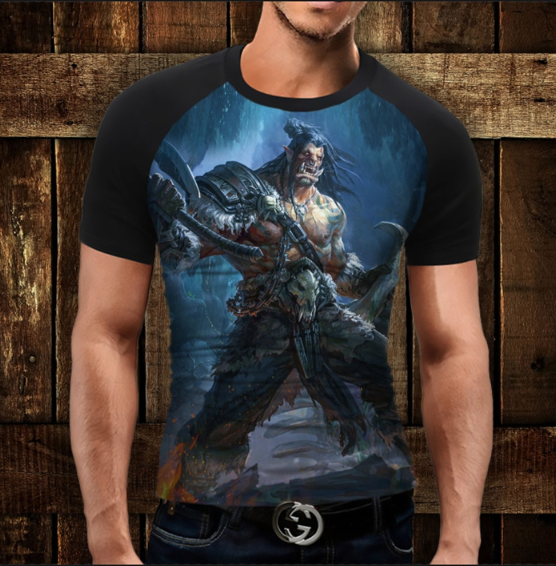 Футболка-реглан з 3D принтом GROM WARCRAFT ВСІ Розміри Преміум тканина