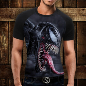 Футболка-реглан з 3D принтом Venom Scream ВСІ Розміри Преміум тканина