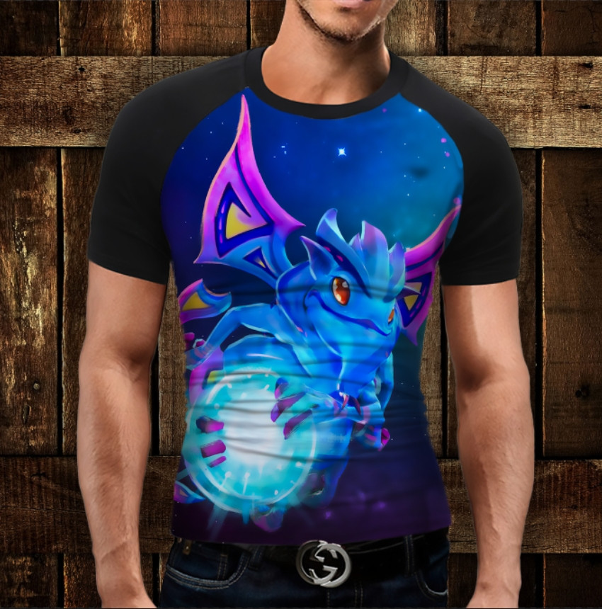 Футболка-реглан з 3D принтом Dota 2 Puck - Faerie Dragon ВСІ Розміри Преміум тканина