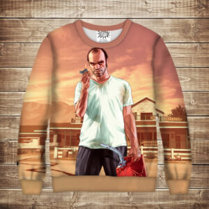 Світшот з 3D принтом Grand Theft Auto Тревор Філіпс ВСІ Розміри Преміум тканина