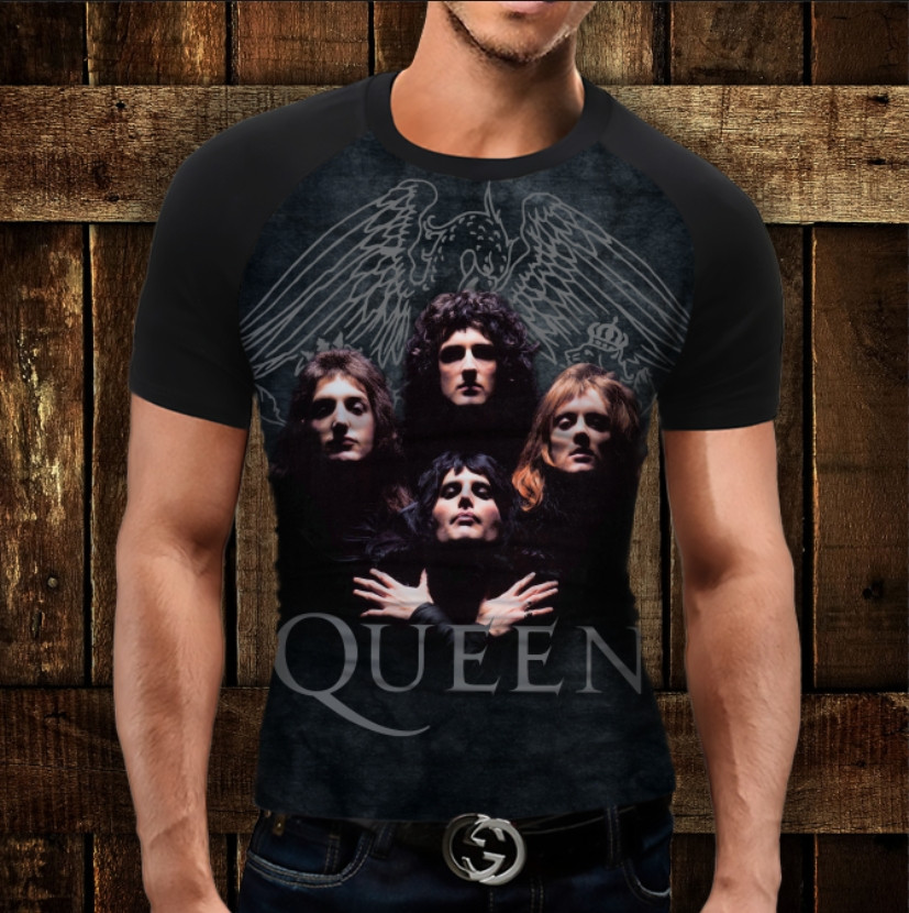 Футболка-реглан з 3D принтом Queen ВСІ Розміри Преміум тканина