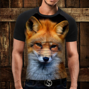 Футболка-реглан з 3D принтом Мудрий Лис ВСІ Розміри Преміум тканина