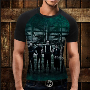 Футболка-реглан з 3D принтом GROUP RAMMSTEIN ВСІ Розміри Преміум тканина