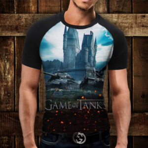 Футболка-реглан з 3D принтом Танки Game of tanks ВСІ Розміри Преміум тканина