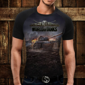 Футболка-реглан з 3D принтом World of tanks ВСІ Розміри Преміум тканина