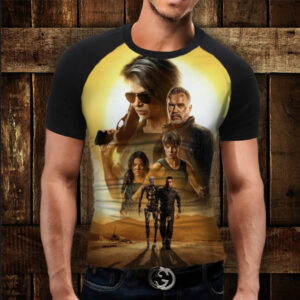 Футболка-реглан з 3D принтом Термінатор 2 ВСІ Розміри Преміум тканина