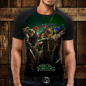 Футболка-реглан з 3D принтом Черепашки Ніндзя ВСІ Розміри Преміум тканина