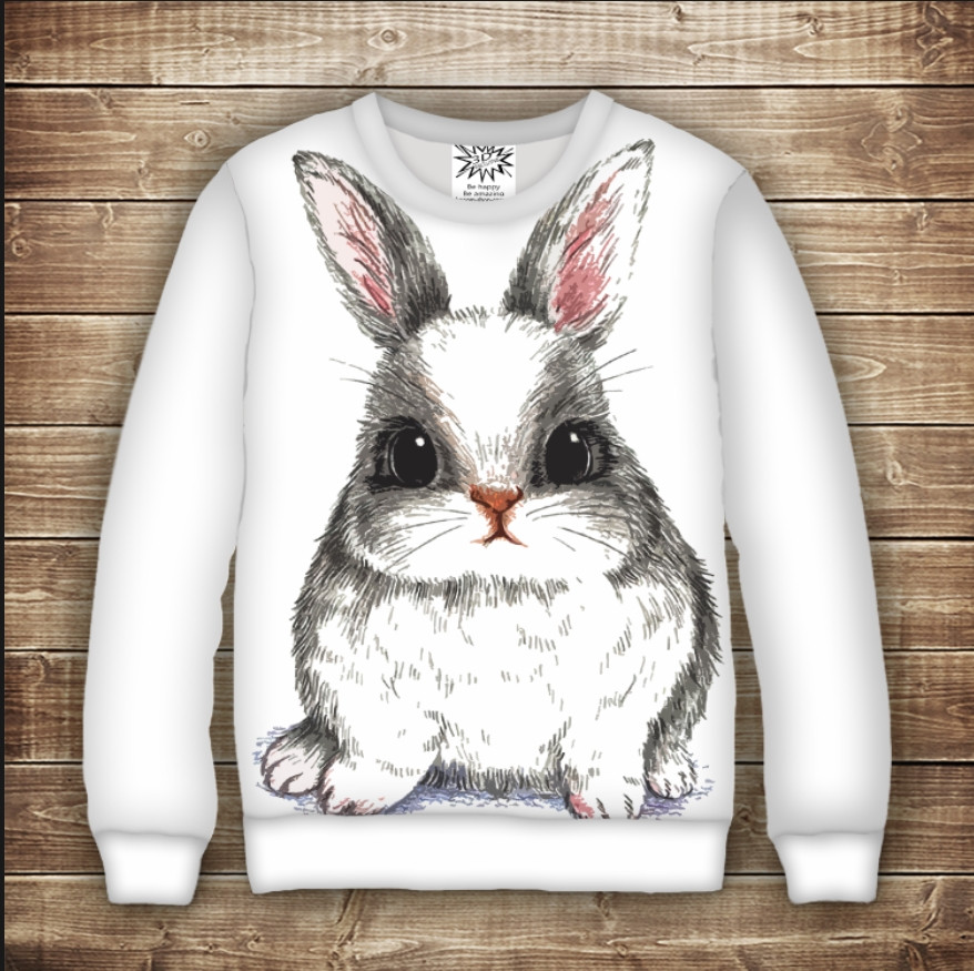 Світшот Веселий кролик Зайчик ВСІ Розміри Преміум тканина