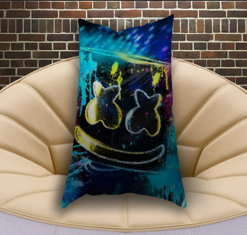 Подушка з 3D принтом DJ Marshmello Rain