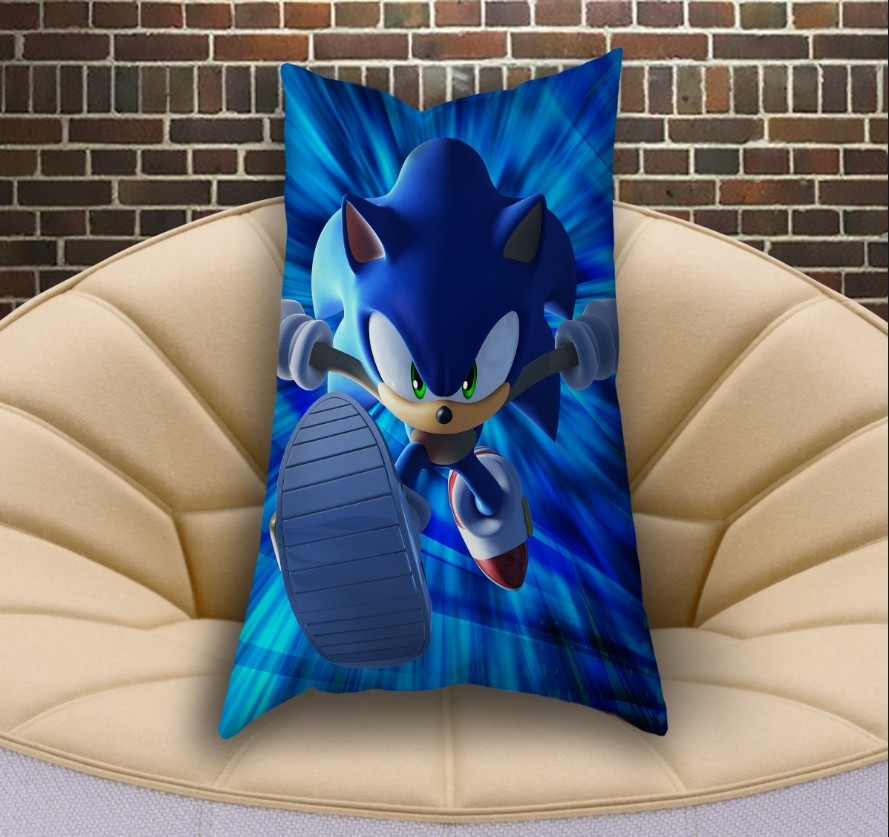 Подушка з 3D принтом Сонік спринт
