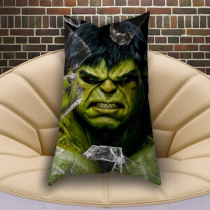 Подушка з 3D принтом Халк за склом