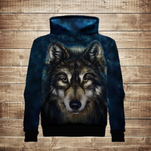 Толстівка з 3D принтом Wolf Face. Дорослі і Дитячі розміри ВСІ Розміри Преміум тканина