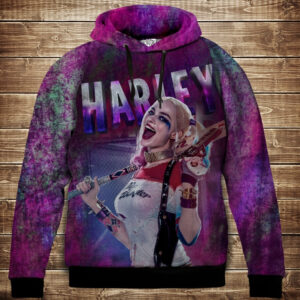 Толстівка з 3D принтом Харлі Квін/ harley quinn. Дорослі і Дитячі розміри ВСІ Розміри Преміум тканина