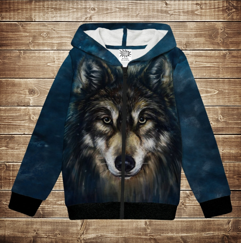Худі з 3Д принтом Wolf Face. Дорослі і Дитячі розміри ВСІ Розміри Преміум тканина