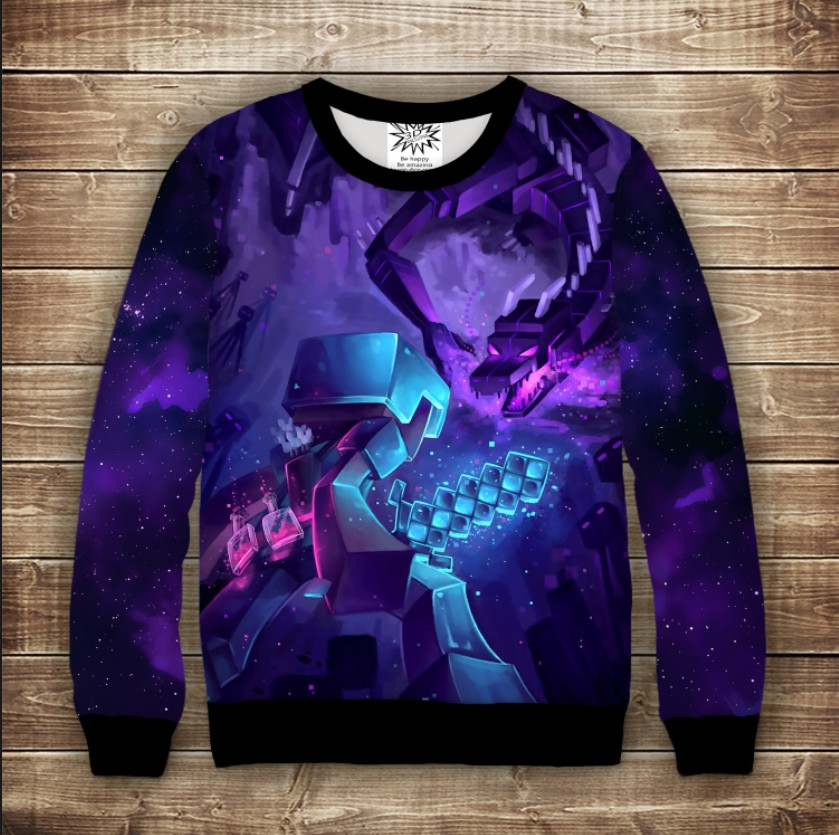 Світшот з принтом 3D Minecraft Epic Fight Дитячі і дорослі розміри ВСІ Розміри Преміум тканина