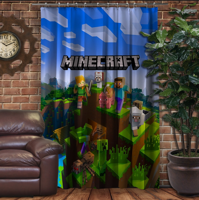Штора 3D з принтом-Minecraft