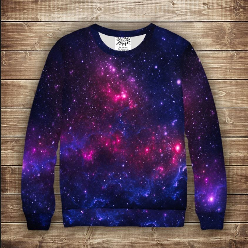 Світшот з принтом 3D Space Magic/ Дорослі і Дитячі розміри ВСІ Розміри Преміум тканина