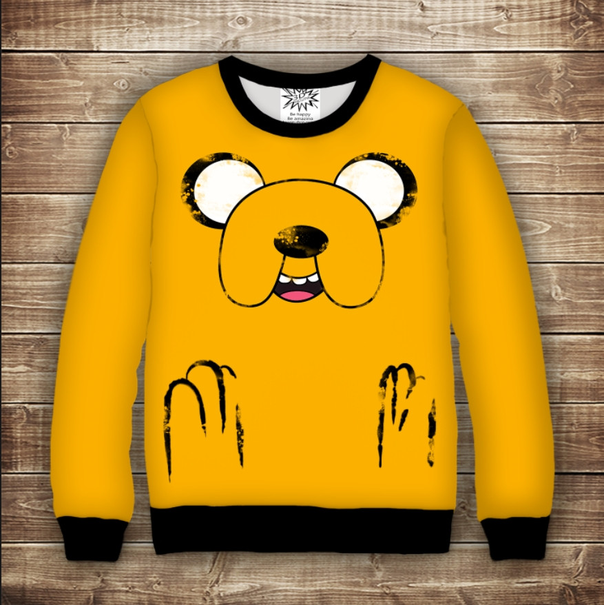 Світшот 3D Adventure time Jake/Свитшот Время приключений Джейк ВСІ Розміри Преміум тканина