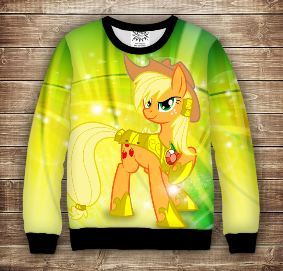 Світшот з 3D принтом Поні Епл Джек ВСІ Розміри Преміум тканина