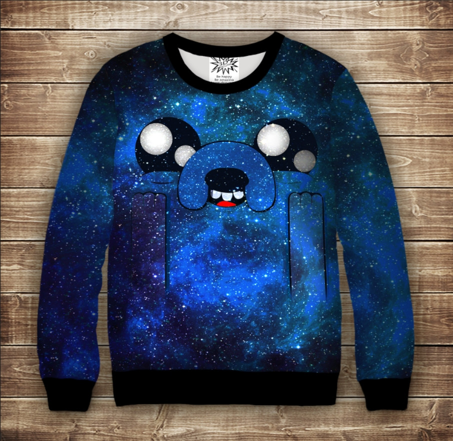 Світшот 3D Adventure time Джейк Космічний ВСІ Розміри Преміум тканина