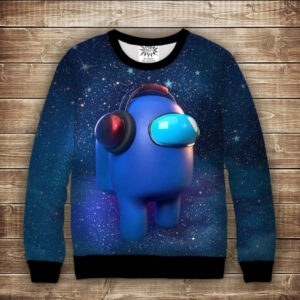 Світшот з 3D принтом Among Us Stars Дорослі і Дитячі розміри ВСІ Розміри Преміум тканина