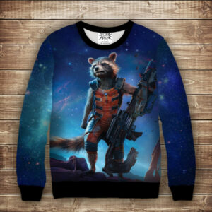 Світшот 3D Єнот Ракета Стражі Галактики. Дорослі і Дитячі розміри ВСІ Розміри Преміум тканина
