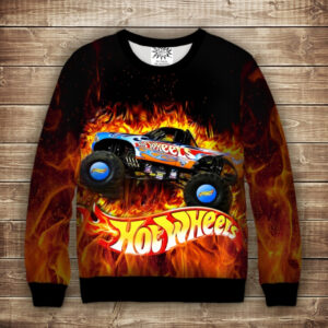 Світшот 3D Нot wheels 2 ВСІ Розміри Преміум тканина