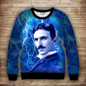 Світшот 3D Нікола Тесла ВСІ Розміри Преміум тканина