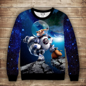 Світшот з 3D принтом Скрат і Планета Земля ВСІ Розміри Преміум тканина