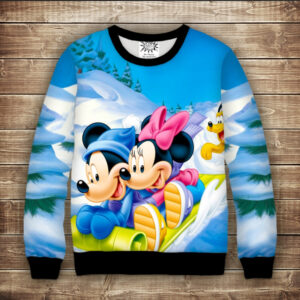 Світшот Міккі и Мінні на санчатах Дорослі і Дитячі розміри ВСІ Розміри Преміум тканина