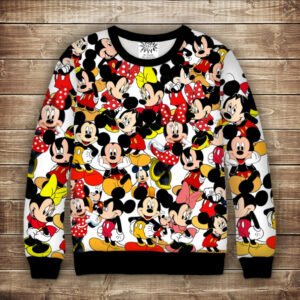 Світшот з принтом Мінні і Міккі Маус Pattern ВСІ Розміри Преміум тканина