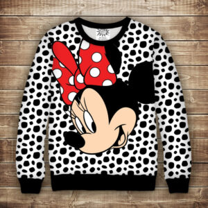 Світшот з принтом Мінні Маус з бантиком. Дорослі і Дитячі розміри ВСІ Розміри Преміум тканина