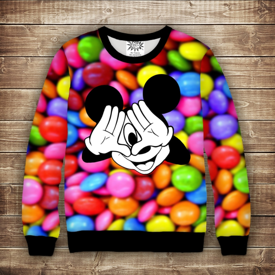 Світшот з принтом Міккі Маус і ммденс Дорослі і Дитячі розміри ВСІ Розміри Преміум тканина