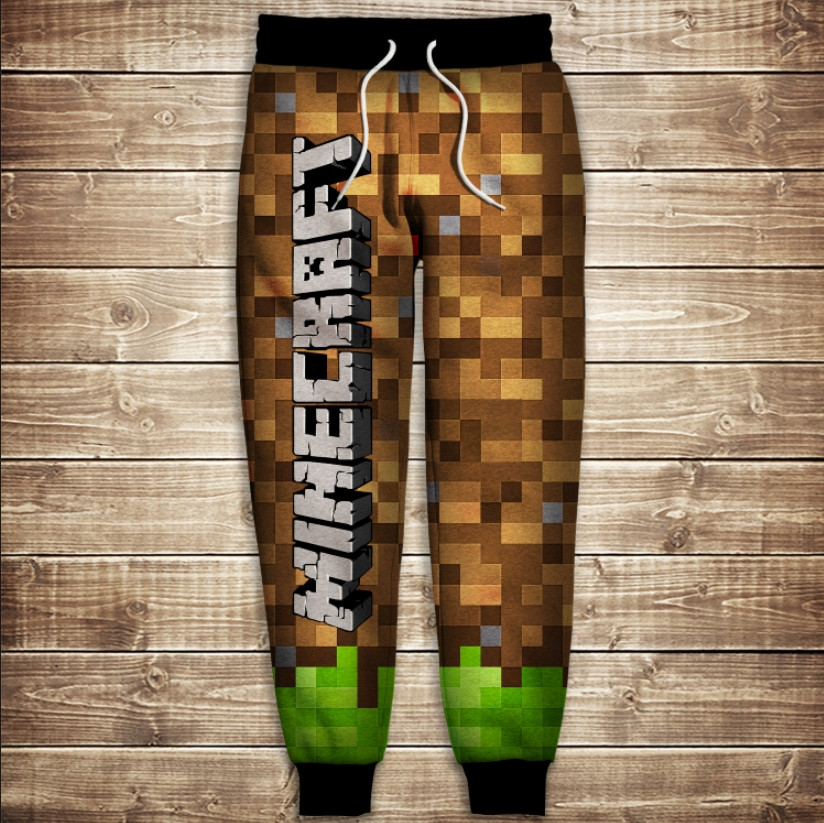 Штани з 3D принтом Minecrafte Logo ВСІ Розміри Преміум тканина
