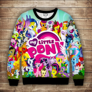 Світшот з 3D принтом на тему Веселі поні My Little Pony ВСІ Розміри Преміум тканина